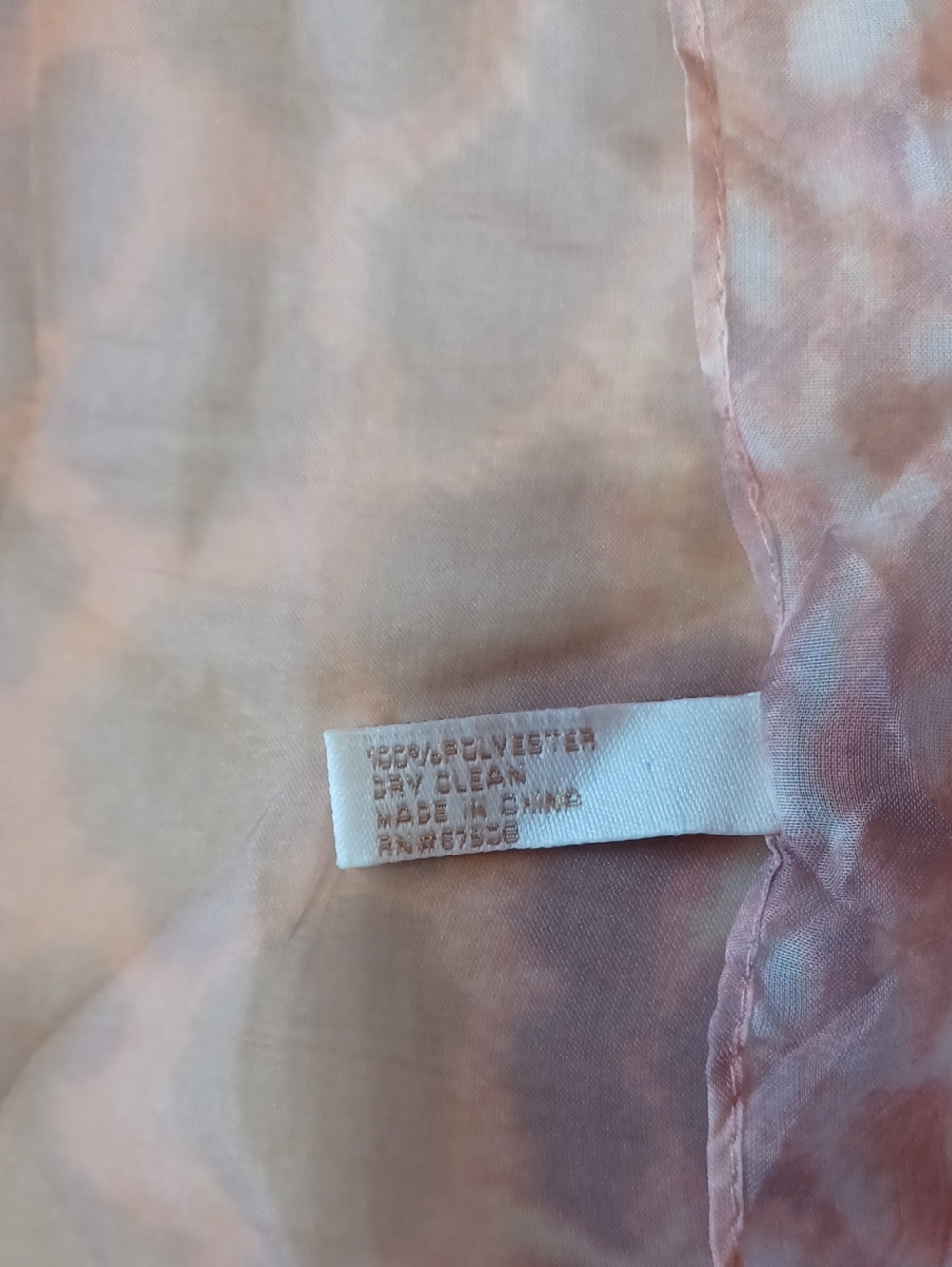 Connection18 Sheer Pink Peach Animal Print Scarf Shawl 74×23 Chiffon Leopard - Picture 4 of 10